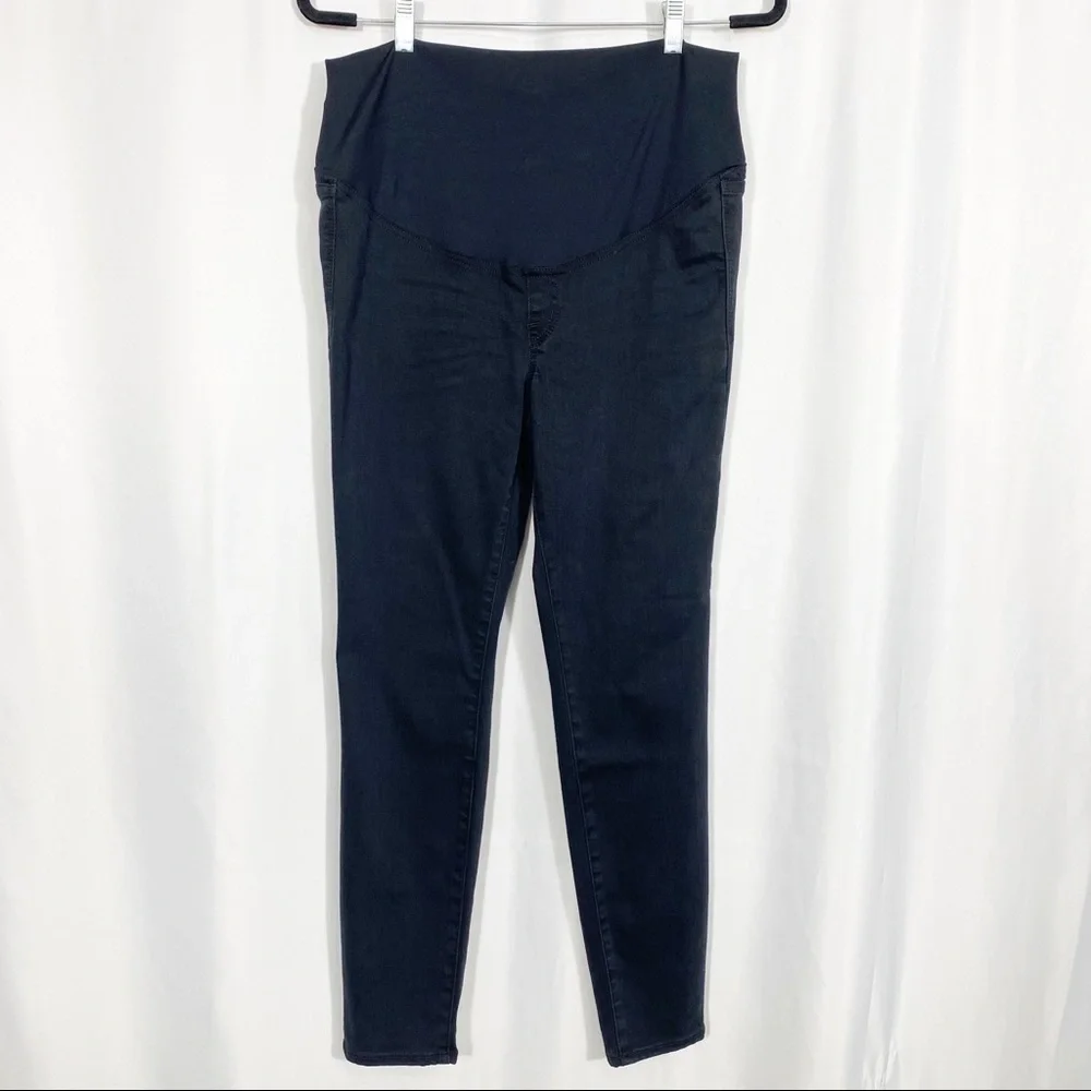 Madewell Maternity Over The Belly Skinny Jean: Black Lunar Wash - Tencel Denim